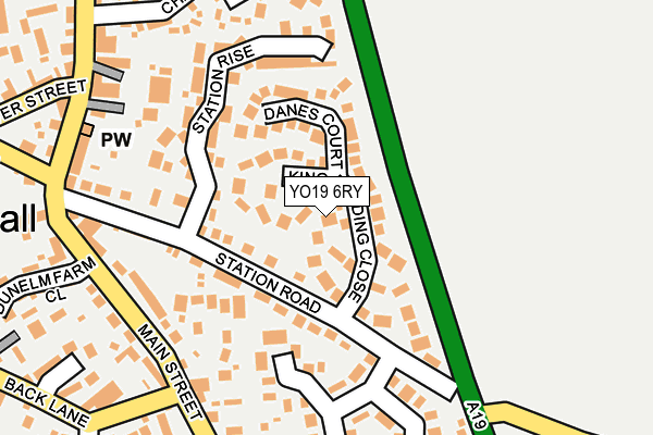 YO19 6RY map - OS OpenMap – Local (Ordnance Survey)
