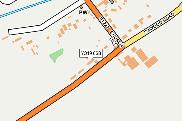 YO19 6SB map - OS OpenMap – Local (Ordnance Survey)