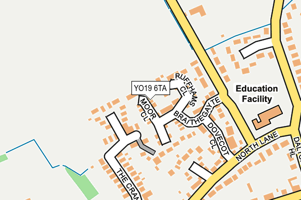 YO19 6TA map - OS OpenMap – Local (Ordnance Survey)