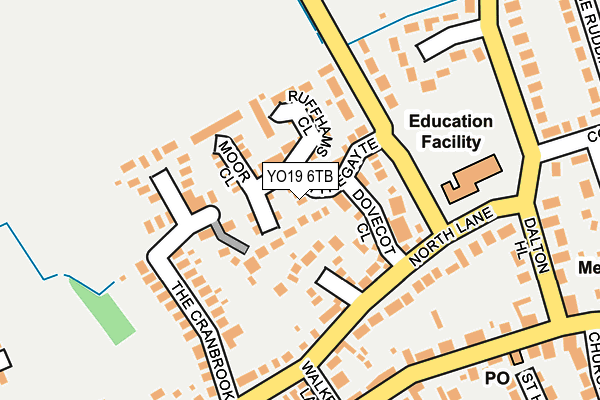 YO19 6TB map - OS OpenMap – Local (Ordnance Survey)