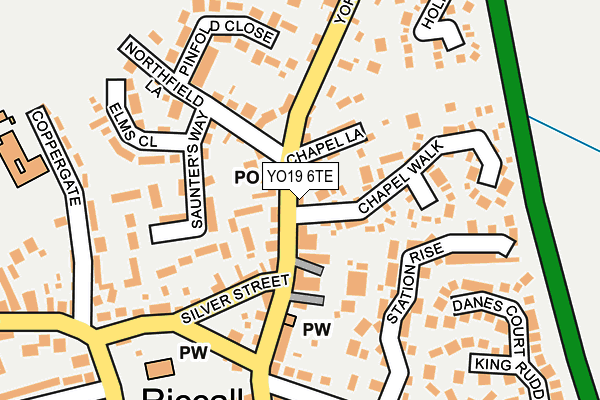 YO19 6TE map - OS OpenMap – Local (Ordnance Survey)