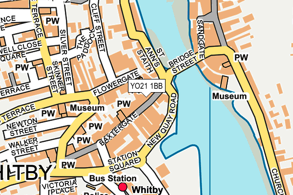 YO21 1BB map - OS OpenMap – Local (Ordnance Survey)