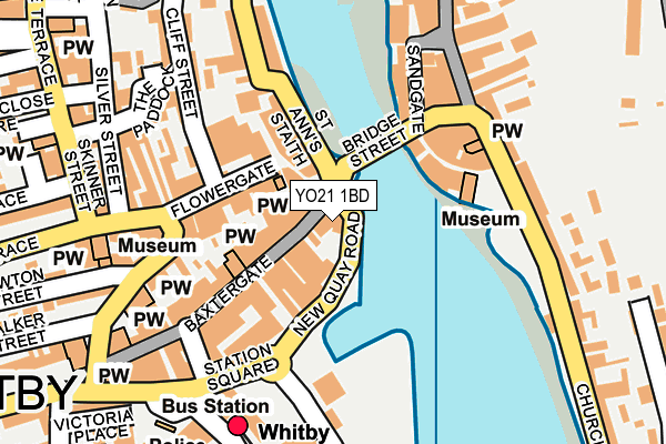 YO21 1BD map - OS OpenMap – Local (Ordnance Survey)