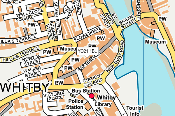 YO21 1BL map - OS OpenMap – Local (Ordnance Survey)