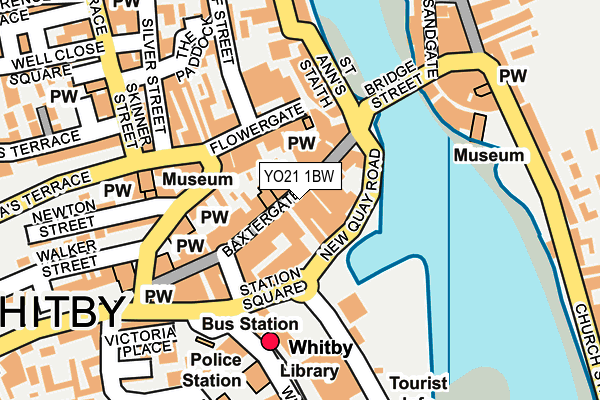 YO21 1BW map - OS OpenMap – Local (Ordnance Survey)