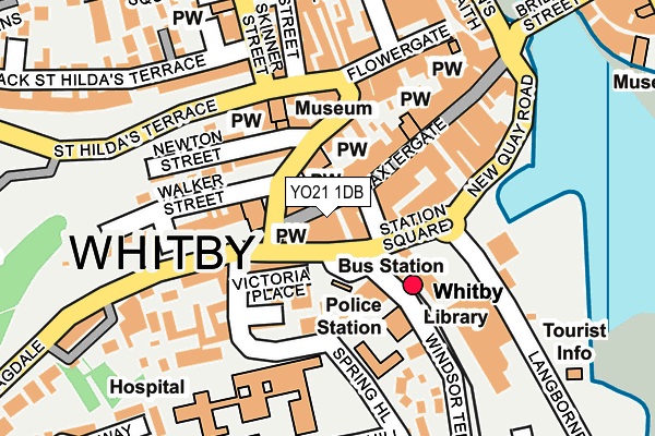 YO21 1DB map - OS OpenMap – Local (Ordnance Survey)