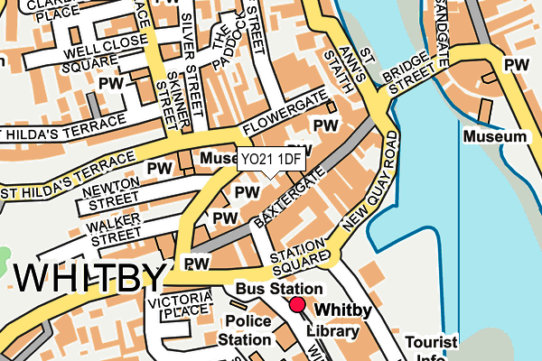 YO21 1DF map - OS OpenMap – Local (Ordnance Survey)