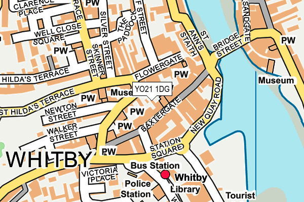 YO21 1DG map - OS OpenMap – Local (Ordnance Survey)