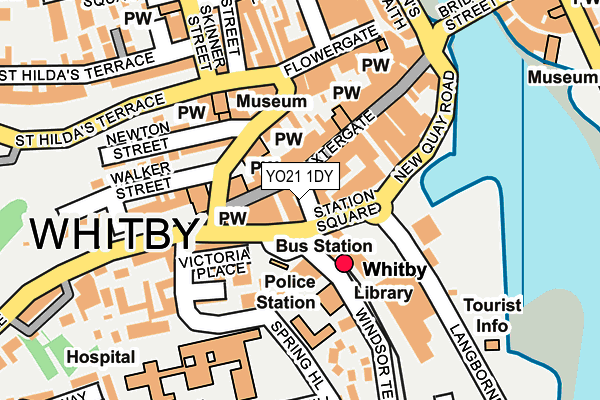 YO21 1DY map - OS OpenMap – Local (Ordnance Survey)