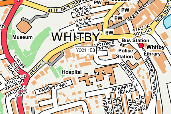 YO21 1EB map - OS OpenMap – Local (Ordnance Survey)