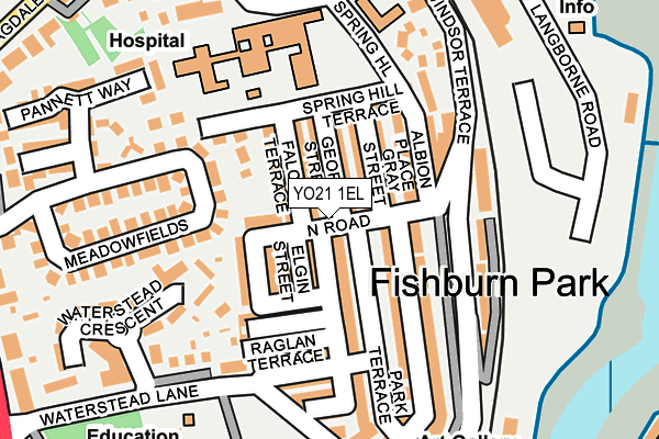 YO21 1EL map - OS OpenMap – Local (Ordnance Survey)