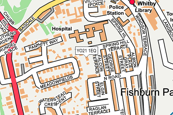 YO21 1EQ map - OS OpenMap – Local (Ordnance Survey)