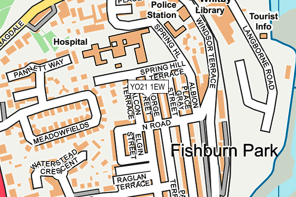 YO21 1EW map - OS OpenMap – Local (Ordnance Survey)