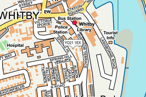 YO21 1EX map - OS OpenMap – Local (Ordnance Survey)