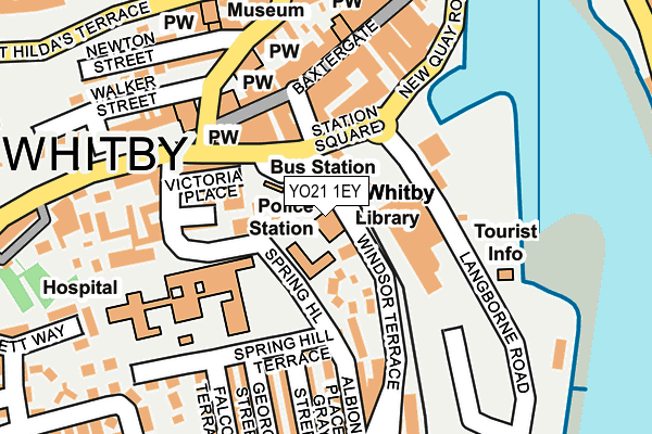 YO21 1EY map - OS OpenMap – Local (Ordnance Survey)