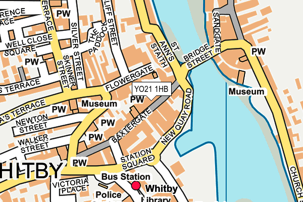 YO21 1HB map - OS OpenMap – Local (Ordnance Survey)