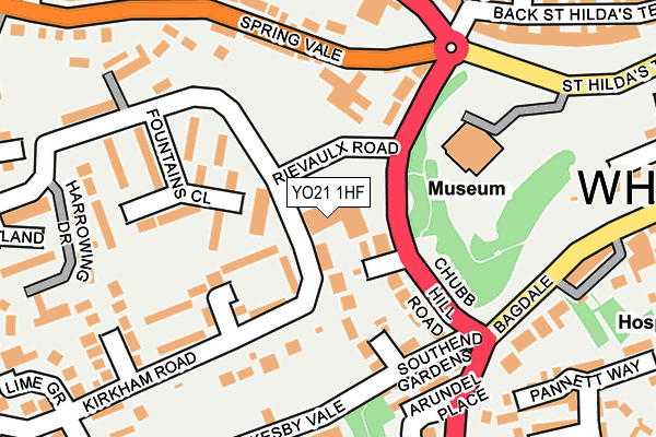 YO21 1HF map - OS OpenMap – Local (Ordnance Survey)