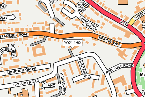 YO21 1HQ map - OS OpenMap – Local (Ordnance Survey)