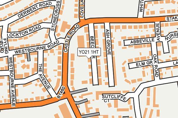 YO21 1HT map - OS OpenMap – Local (Ordnance Survey)