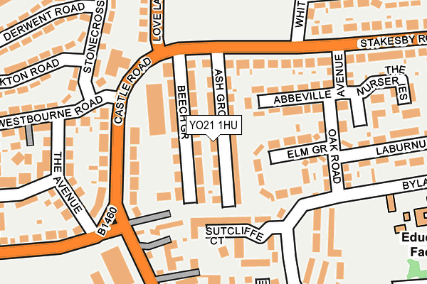 YO21 1HU map - OS OpenMap – Local (Ordnance Survey)
