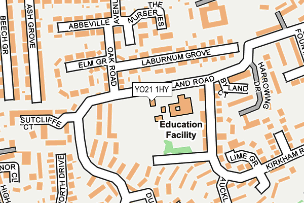 YO21 1HY map - OS OpenMap – Local (Ordnance Survey)