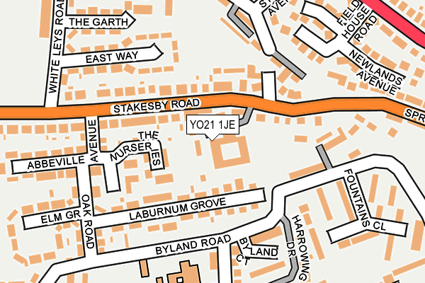 YO21 1JE map - OS OpenMap – Local (Ordnance Survey)
