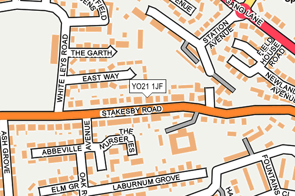 YO21 1JF map - OS OpenMap – Local (Ordnance Survey)