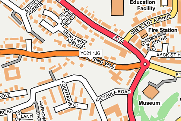 YO21 1JG map - OS OpenMap – Local (Ordnance Survey)