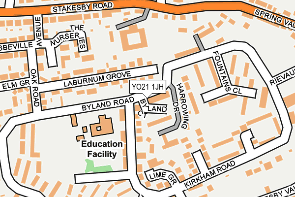 YO21 1JH map - OS OpenMap – Local (Ordnance Survey)