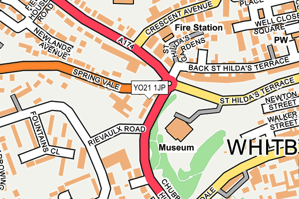 YO21 1JP map - OS OpenMap – Local (Ordnance Survey)