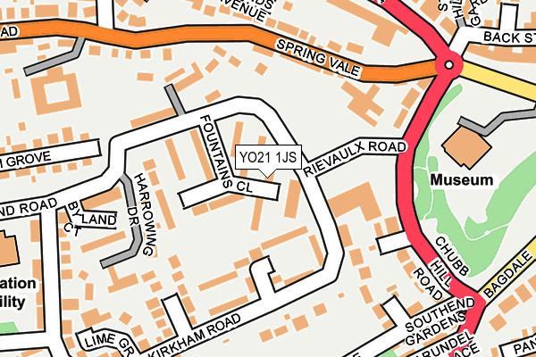 YO21 1JS map - OS OpenMap – Local (Ordnance Survey)
