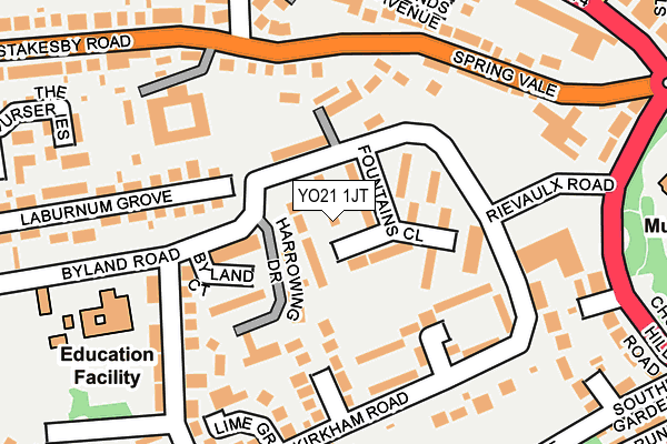 YO21 1JT map - OS OpenMap – Local (Ordnance Survey)