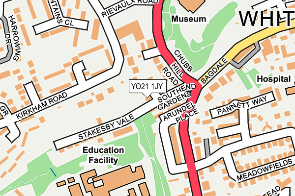 YO21 1JY map - OS OpenMap – Local (Ordnance Survey)