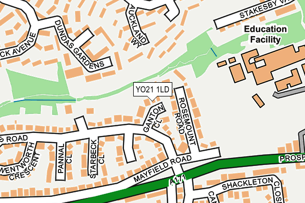 YO21 1LD map - OS OpenMap – Local (Ordnance Survey)