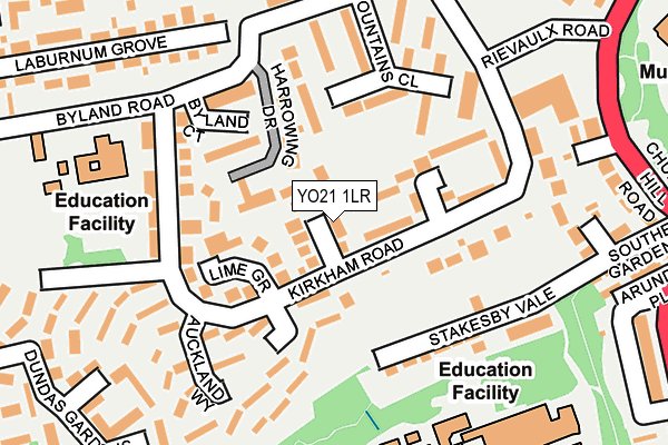 YO21 1LR map - OS OpenMap – Local (Ordnance Survey)