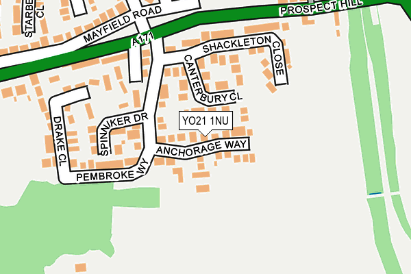 YO21 1NU map - OS OpenMap – Local (Ordnance Survey)