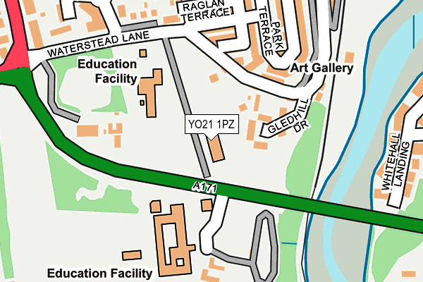 YO21 1PZ map - OS OpenMap – Local (Ordnance Survey)