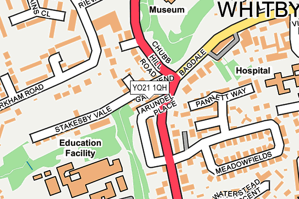 YO21 1QH map - OS OpenMap – Local (Ordnance Survey)