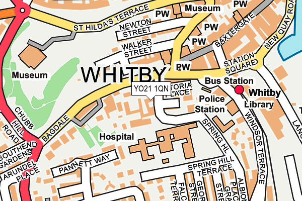 YO21 1QN map - OS OpenMap – Local (Ordnance Survey)