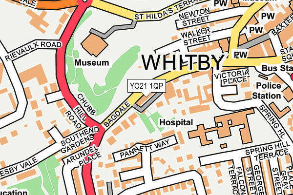 YO21 1QP map - OS OpenMap – Local (Ordnance Survey)