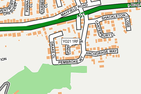 YO21 1RF map - OS OpenMap – Local (Ordnance Survey)