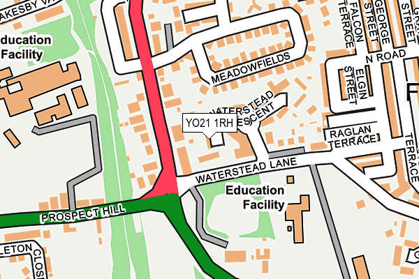 YO21 1RH map - OS OpenMap – Local (Ordnance Survey)