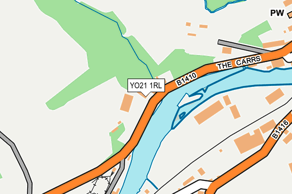 YO21 1RL map - OS OpenMap – Local (Ordnance Survey)