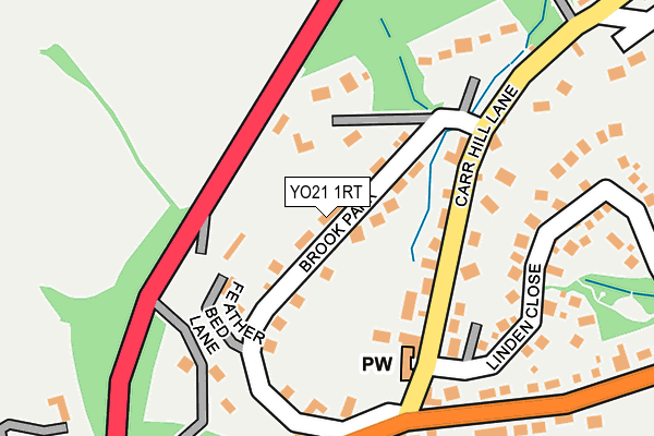 YO21 1RT map - OS OpenMap – Local (Ordnance Survey)