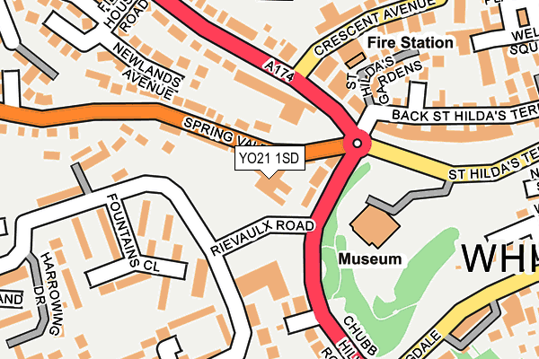 YO21 1SD map - OS OpenMap – Local (Ordnance Survey)