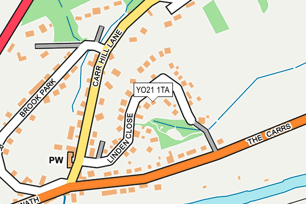 YO21 1TA map - OS OpenMap – Local (Ordnance Survey)