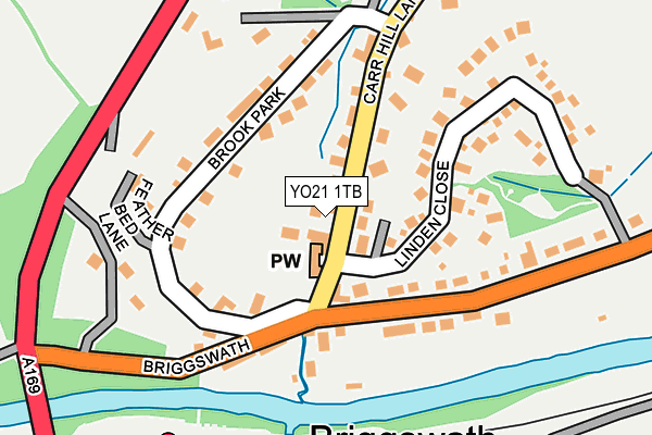 YO21 1TB map - OS OpenMap – Local (Ordnance Survey)