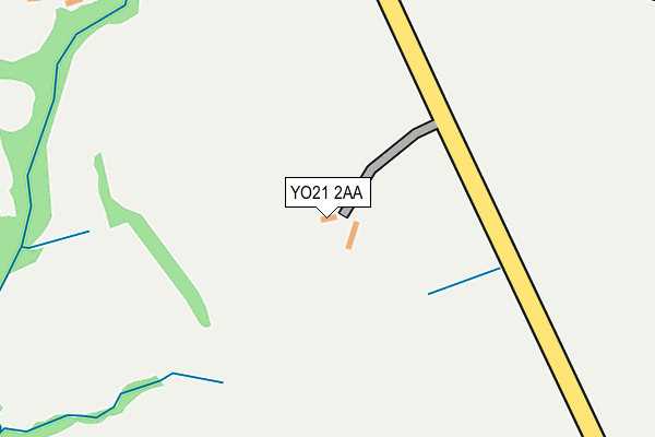 YO21 2AA map - OS OpenMap – Local (Ordnance Survey)