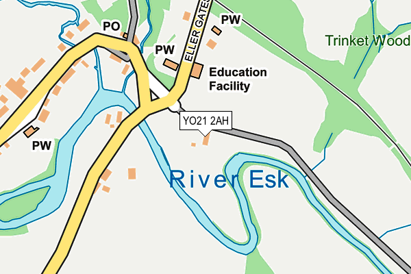 YO21 2AH map - OS OpenMap – Local (Ordnance Survey)