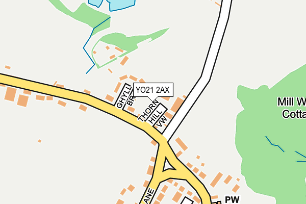 YO21 2AX map - OS OpenMap – Local (Ordnance Survey)